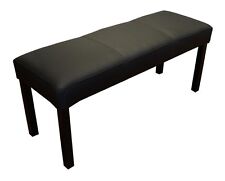 Schwarz 100% Echtleder Sitzbank Leder Hocker Sitz Bank Polsterbank Rindsleder 