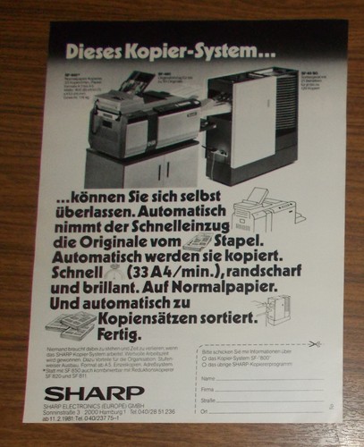 Seltene werbung vintage - werbung, sharp