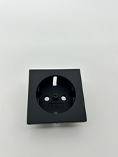 Gira System 55 Abdeckung für UP Schuko Steckdose Schwarz matt n