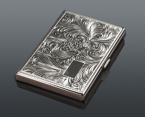 Metall zigarettenetui silber - metall,