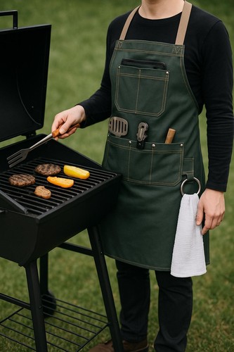 Bbq lederoptik schürze - lederoptik,