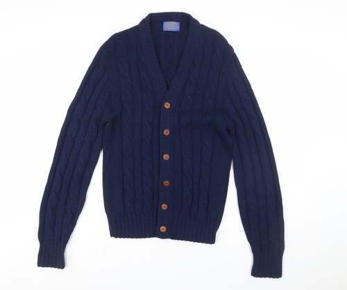 Blaue strickjacke pullover - blaue,