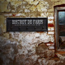 Wandgarderobe Holz Schwarz