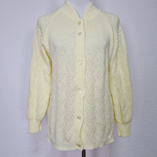 Vintage strickjacke gelb - vintage, 42