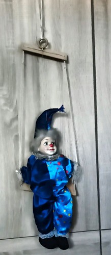 Clown marionette blaues - marionette,