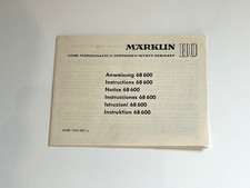 Märklin H0 Anweisung 68 600 Anleitung Beschreibung Original von 04/57 sehr gut