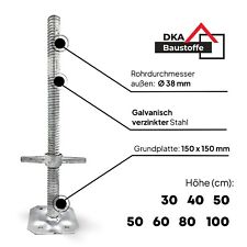 Gerüstspindel Gerüstfüße Spindel neu Gerüst 38mm  30/40/50/60/80/100 !!!