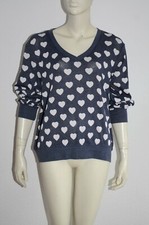 WILDFOX ⭐ zarter Pullover Pulli in Blau mit Herz Motiv INT L