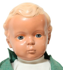 Alte 42cm große Schildkröt Hans 42 Puppe Schildkrötpuppe Puppen Junge Bub dolls