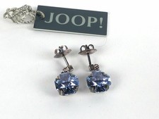 JOOP! JJ0414 Damen Ohrringe Ohrstecker 925 Sterlingsilber & blauer Zirkonia NEU