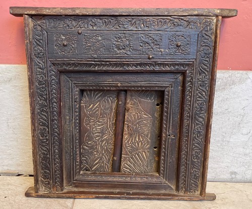 Antike indische holz fenster - holz,