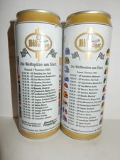 2 BITBURGER  FORMEL 1 Bierdosen aus DEUTSCHLAND (50cl)  Leer !! (1995 und 1997)