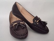 Damen Halbschuhe - Slipper - Mokassins mit Quasten - Schwarz - Gr. 37 - NEU