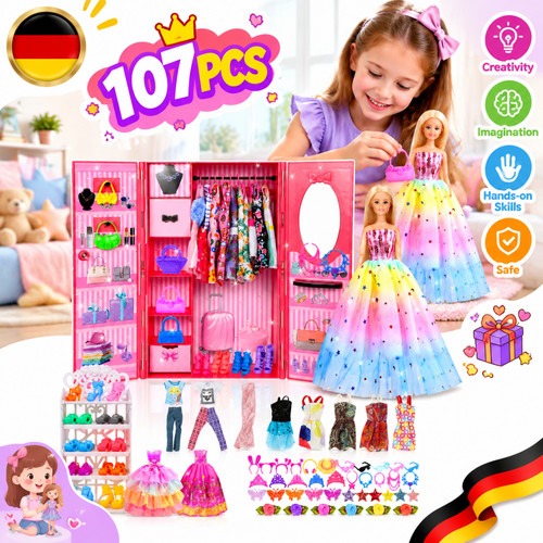 Puppenkleiderschrank spielset - puppenkleiderschrank,