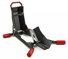 Motorradschiene kurz mit Vorderradanschlag. Verstellbar von 15 - 19 Zoll