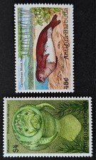 Briefmarken alt old Stamps Antigua & Barbuda Sammlung Tiere Manati Seal selten