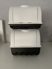 ARTECSIS Kartoffel Aufbewahrungsbox Kartoffelbox Zwiebelbox weiß anthrazit Set 