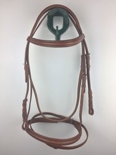 Trense Trensenzaum mit schmalem englischem Reithalfter und Gurtzügeln VB WB