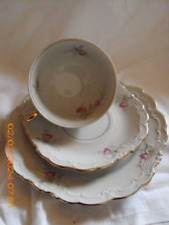 Schwarzenhammer Bavaria 1949 Sammeltasse Sammelgedeck Gold Blumen Rot Grün Gelb