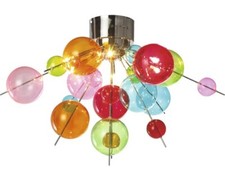 Deckenleuchte 6-flammig Ø 57 cm Explosion chrom/bunt