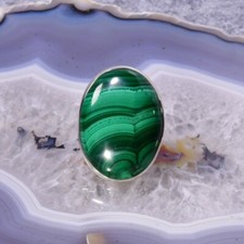 Malachit Ring, 925er Silber