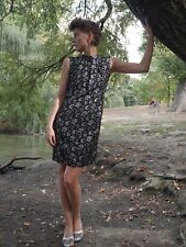 Kleid S M schwarz silber Lurex