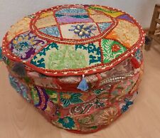 Sitzpuff Yoga Kissen 50x30cm Stoffhocker Pouffe Orient Indien Maroko Fußhocker