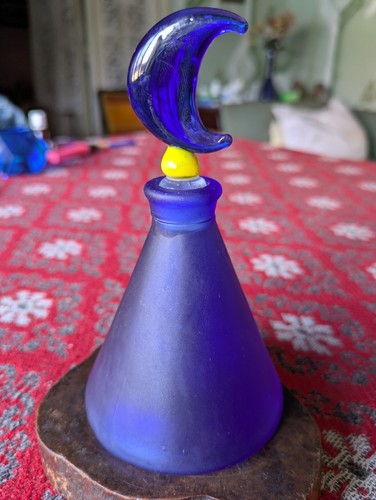 Vintage cobalt blue frosted - blue,