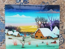 Naives Hinterglasbild von