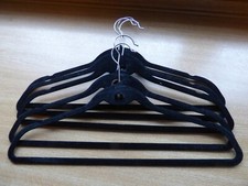 Kleiderbügel 5 Stück mit Haken beflockt mit Velours oder Samt 45cm