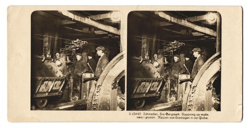 Stereo fotografie erz bergwerk - erz,
