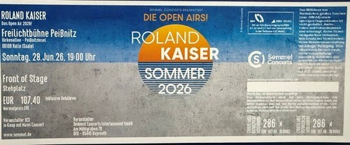 Roland kaiser ticket fos halle - ticket,