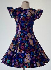 Sommerkleid Einschulung Gr 134 Mädchen schwarz Flore leger Handmade NEU MIAMO ?