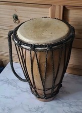 Holztrommel (Djembe) Trommel - Größe Höhe 50 cm x Spitze 25 cm - Musikinstrument