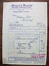 Alte rechnung vom musikhaus - alte,