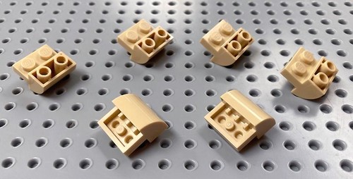 Lego hellbraun 2x2x1 gebogene - lego,