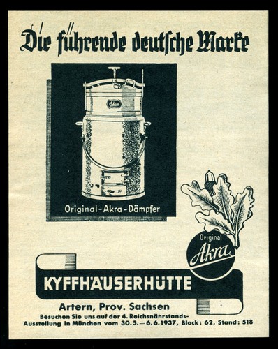 Alte werbung 1937 - werbung,