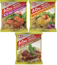 A-One MISCHKARTON (30x85g) Instant Nudelsuppe [3 Sorten Ente, Huhn, Rind je 10x]
