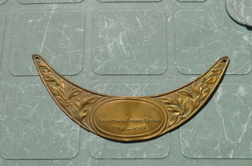 Gedenktafel soldat des ersten - des,