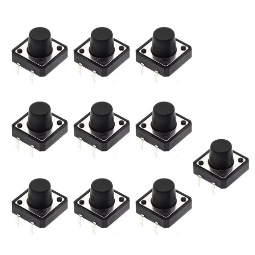 10x taster 12x12x9mm tht - 10x,
