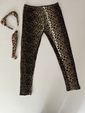 Karneval Katzen-Set Fasching Party Leggings Gr S/M