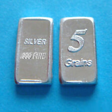 Silberbarren 5 GR.= 0,32 Gramm (999 Silber Feinsilber Silver Barren Prägung) NEU