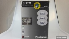 PAULMANN 994.63 ProfiLine Feuchtraum Alu Einbaulampen 3er Set weiß IP65 Neuw.