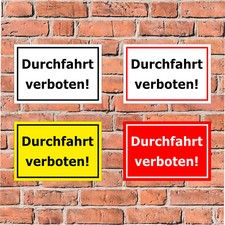 Schild - Durchfahrt verboten
