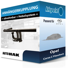 AUTO HAK Anhängekupplung abnehmbar passend für Opel Corsa C Fliessheck 00-06 neu