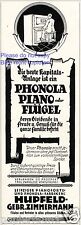 Phonola Piano Hupfeld Reklame von 1926 selbstspielendes Klavier Flügel Werbung