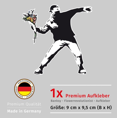 Banksy flower thrower - flower,