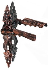 Türgriff Türklinke Türdrücker Langsschild 72 Schlüssel Kupfer Schmiedeeisen