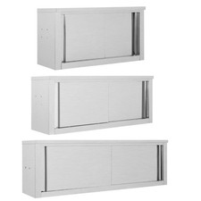Wandhängeschrank mit Schiebetüren Edelstahl Hängeschrank 90/120/150cm