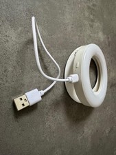 LED Ringlicht Handylicht weiß mit USB Ladekabel für Smartphone Laptop Tablett PC